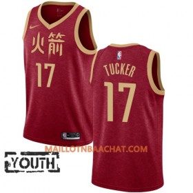 Maillot NBA Houston Rockets PJ Tucker 17 2018-19 Nike City Edition Rouge Swingman - Enfant